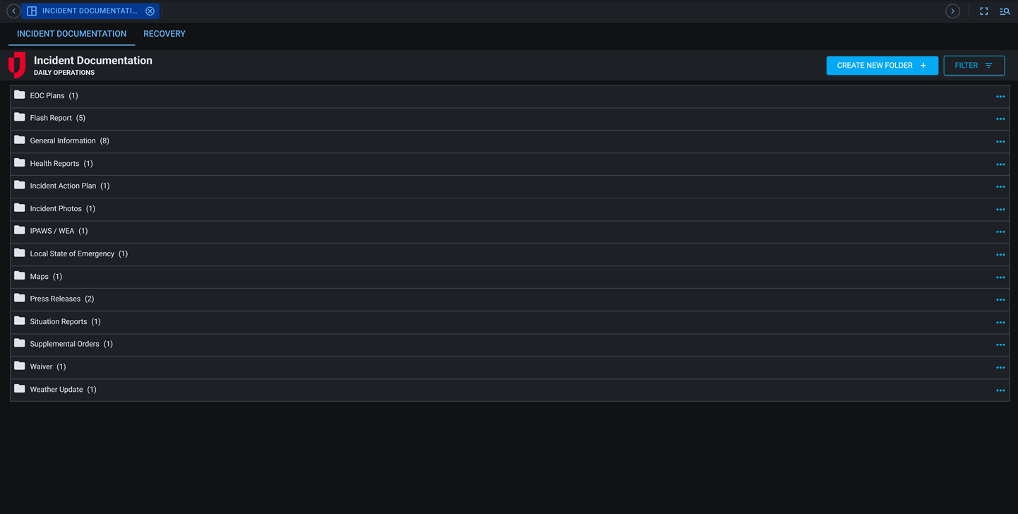 Incident Documentation dark mode